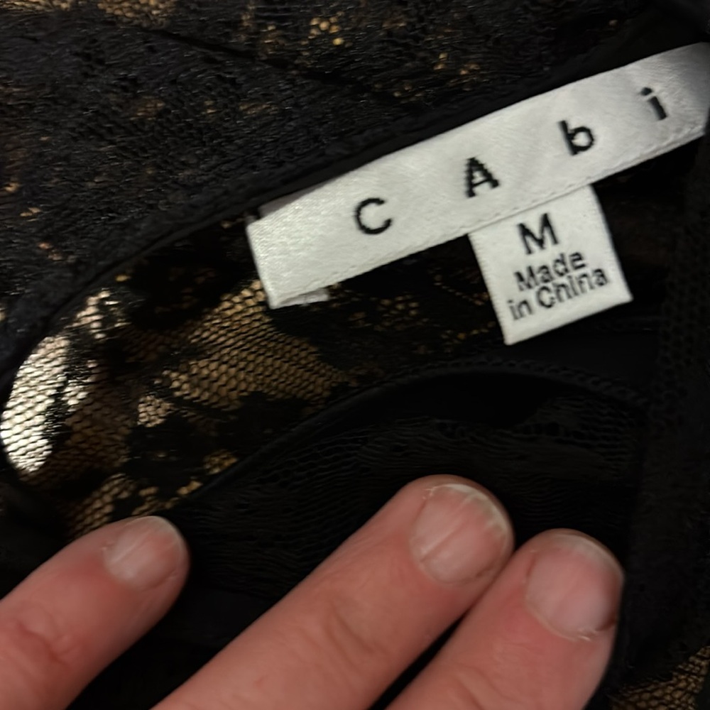 Black lace sleeveless cabi top - Picture 3 of 5
